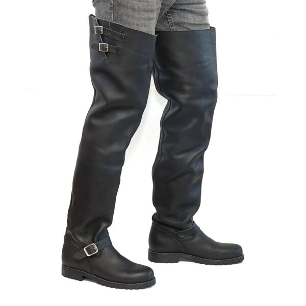 Classic Biker Thigh High Boots - Image 6