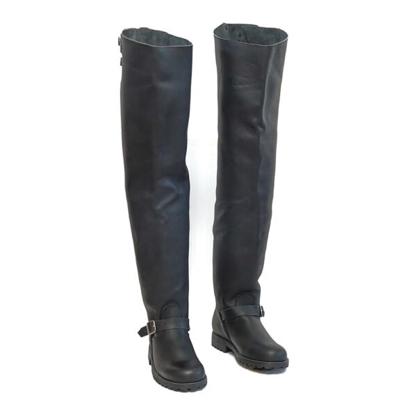Classic Biker Thigh High Boots - Image 2
