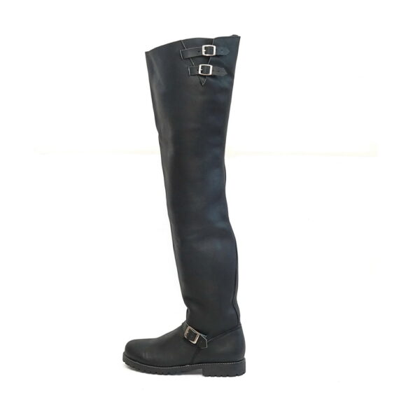 Classic Biker Thigh High Boots - Image 4